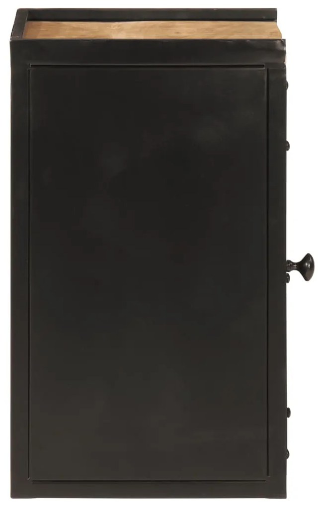 vidaXL Ντουλάπι Μπάνιου 40 x 30 x 50 εκ. Σίδηρο και Μασίφ Ξύλο Μάνγκο