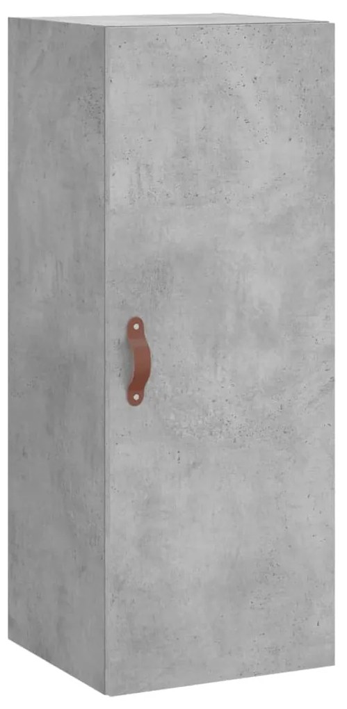 vidaXL Ντουλάπι Γκρι Σκυροδέματος 34,5x34x180 εκ. Επεξεργασμένο Ξύλο