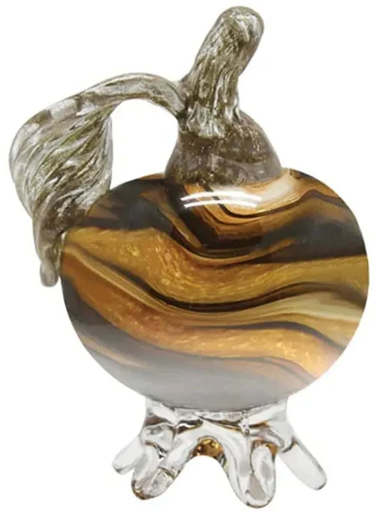 Διακοσμητικό Ρόδι Φυσητό 15-70029 Φ6x10cm Honey-Black Marhome Γυαλί