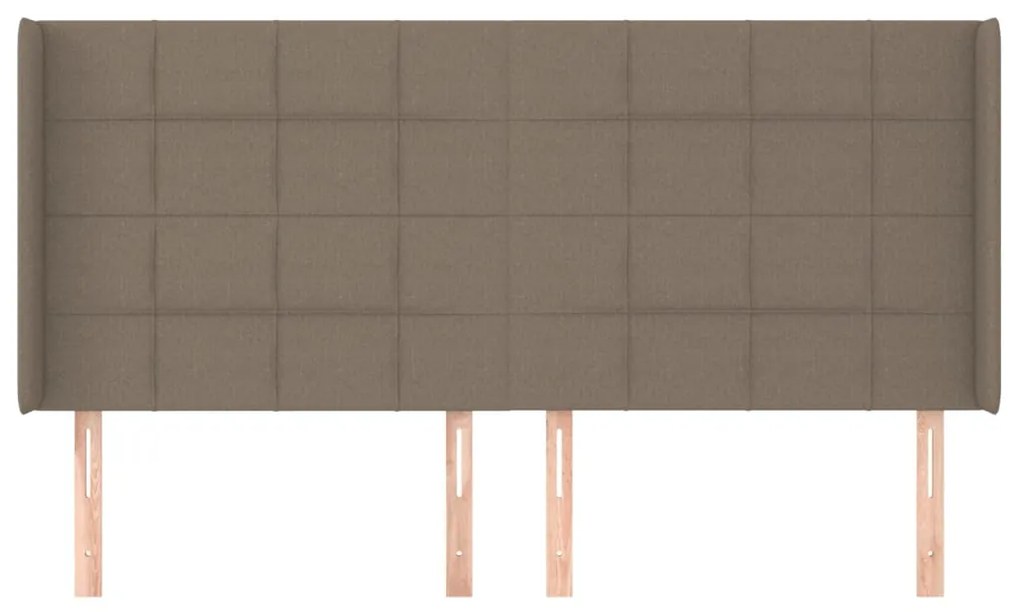 vidaXL Κεφαλάρι με Πτερύγια Taupe 183x16x118/128 εκ. Υφασμάτινο