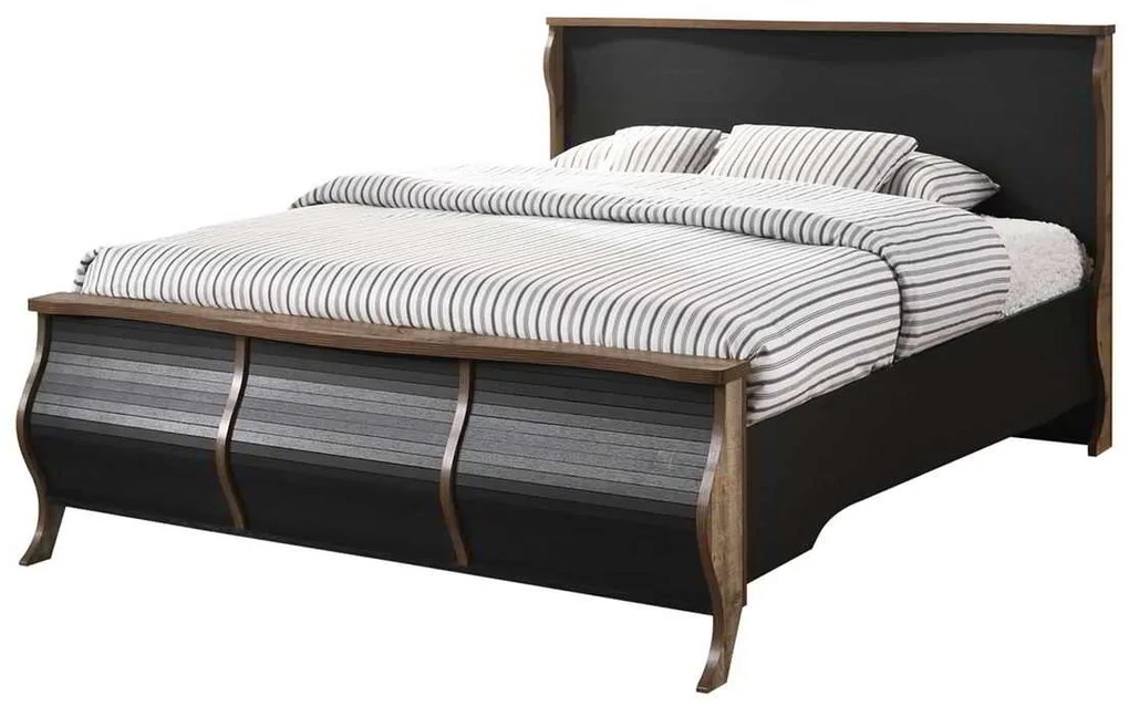 Κρεβάτι SCARLET 160x200  Antique Oak/Ebony Oak(Ραμποτέ)