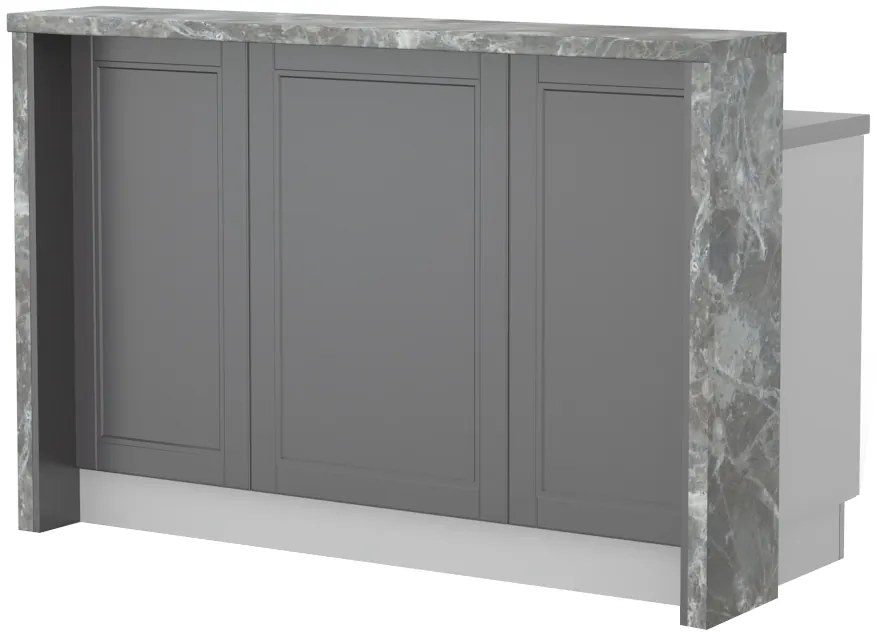Πάγκος νησίδας Tahoma-Μήκος: 150 εκ.-Γραφίτης-Siena Marble