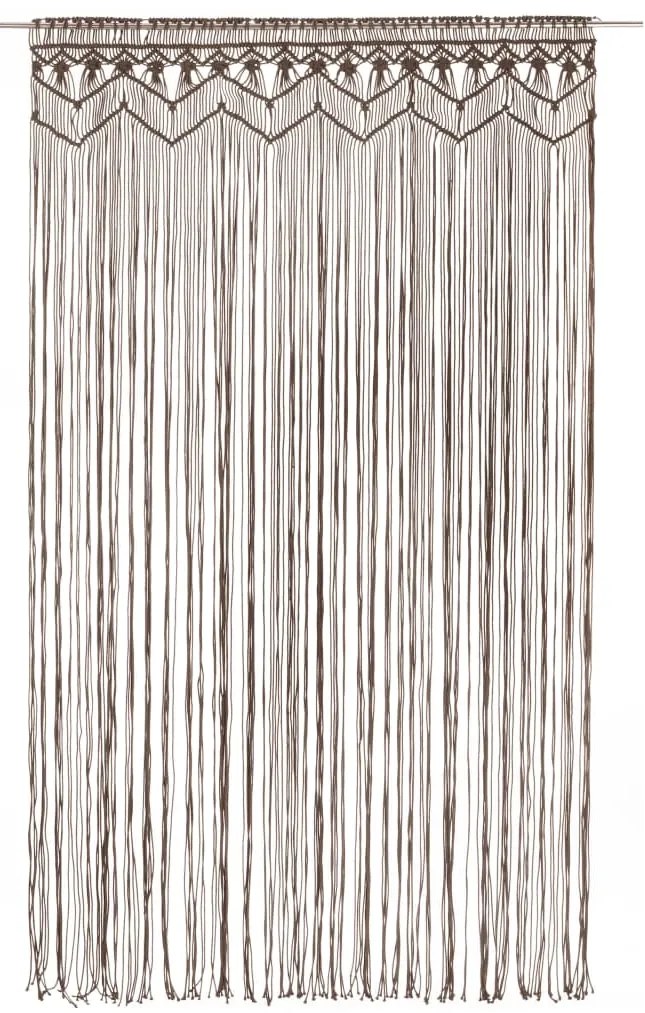 vidaXL Κουρτίνα Μακραμέ Taupe 140 x 240 εκ. Βαμβακερή