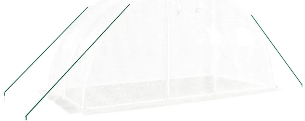 vidaXL Θερμοκήπιο με Ατσάλινο Πλαίσιο Λευκό 8 μ² 4 x 2 x 2 μ.