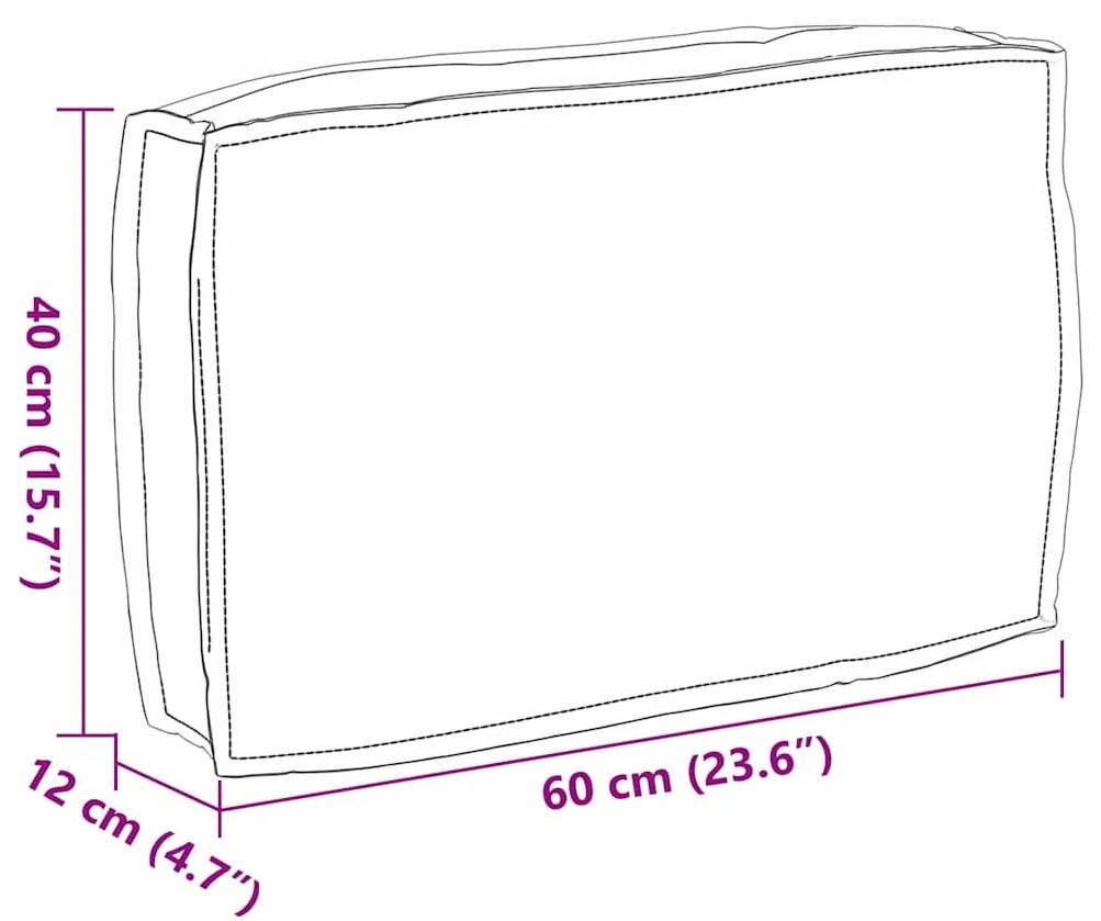 vidaXL Μαξιλάρι Κόκκινο 60 x 40 x 12 cm Ύφασμα Όξφορντ