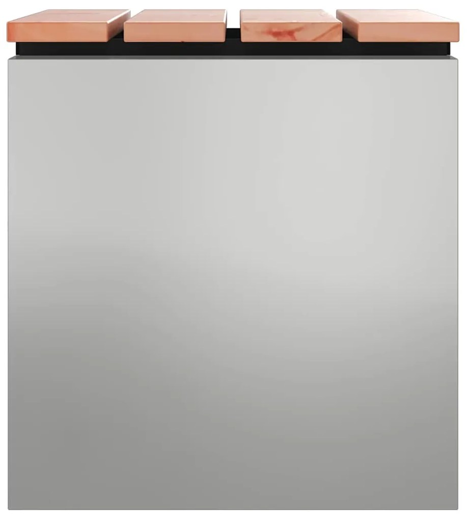 vidaXL Παγκάκι κήπου Ασημί 40 x 40 x 43 cm Γαλβανισμένος χάλυβας