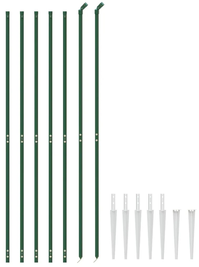 vidaXL Συρματόπλεγμα Περίφραξης Πράσινο 1,8 x 10 μ. με Καρφωτές Βάσεις