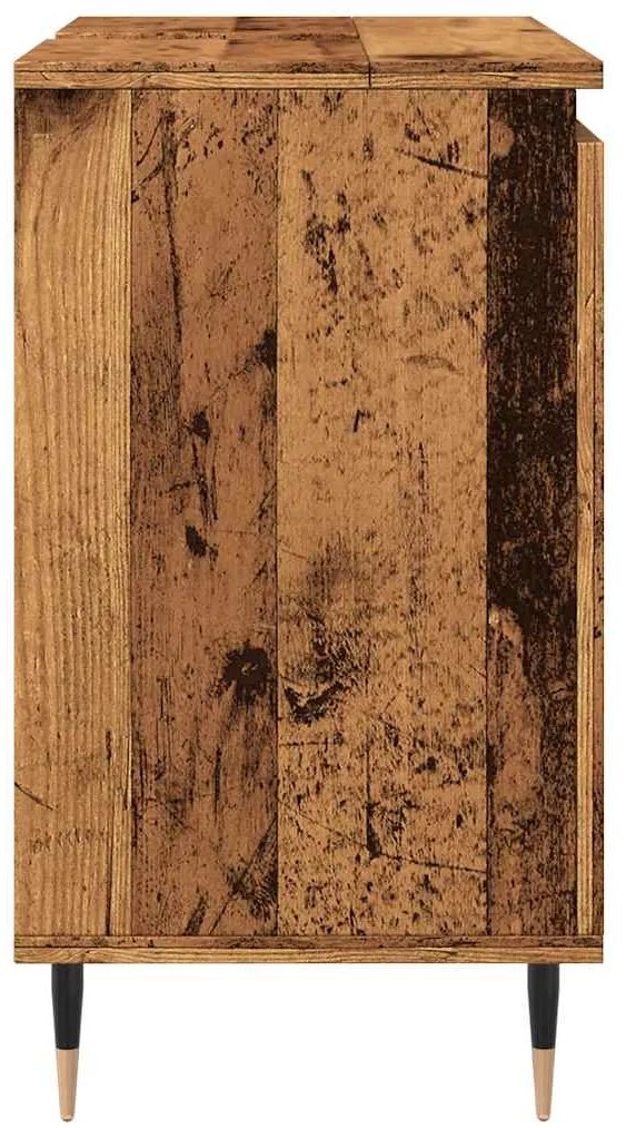 vidaXL Ντουλάπι μπάνιου Παλιό ξύλο 58x33x60 cm Κατασκευασμένο ξύλο