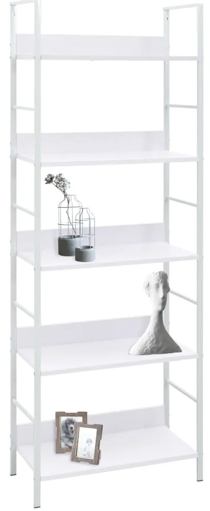 vidaXL Ραφιέρα 5 Επιπέδων Λευκή 60x27,6x158,5 εκ. Επεξεργασμένο Ξύλο