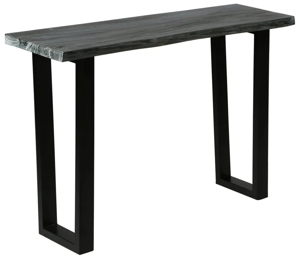 vidaXL Τραπέζι Κονσόλα Γκρι 110 x 35 x 75 εκ. από Μασίφ Ξύλο Mindi