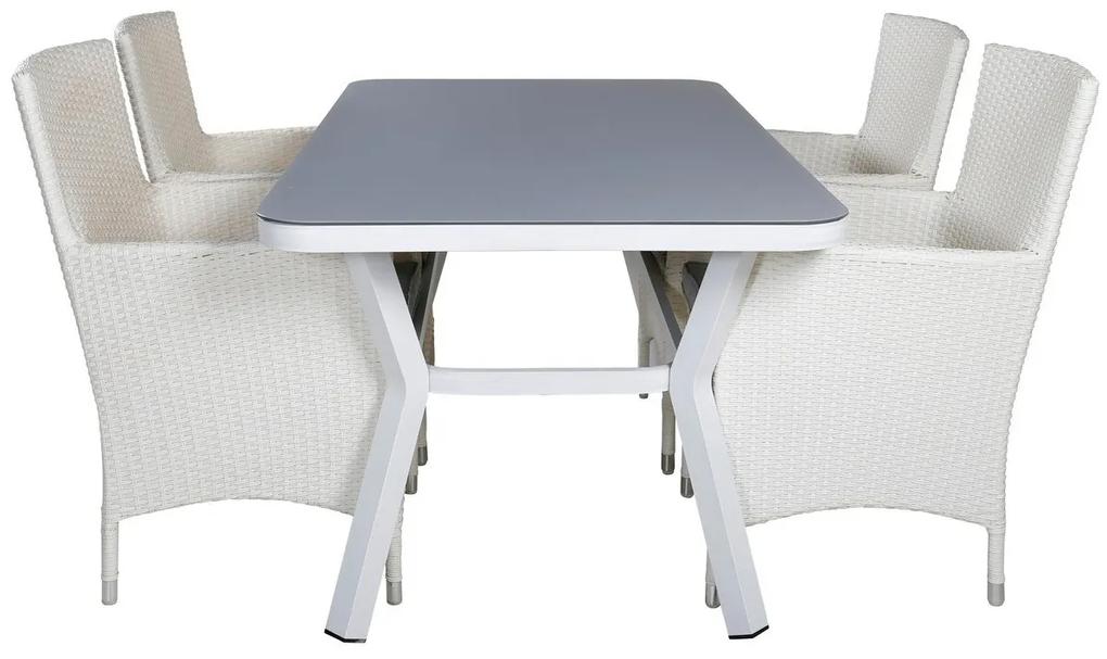 Σετ Τραπέζι και καρέκλες Dallas 1288, Spraystone, 45 kg, Πλαστικό ψάθινο, Μαξιλάρι καθίσματος: Ναι | Epipla1.gr