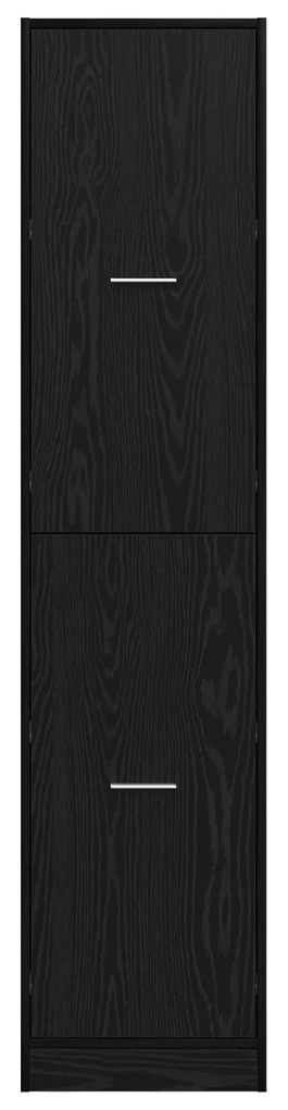 vidaXL Apothecary cabinet Μαύρη Βελανιδιά 40x41x174.5 εκ. Μηχανικής Ξυλείας