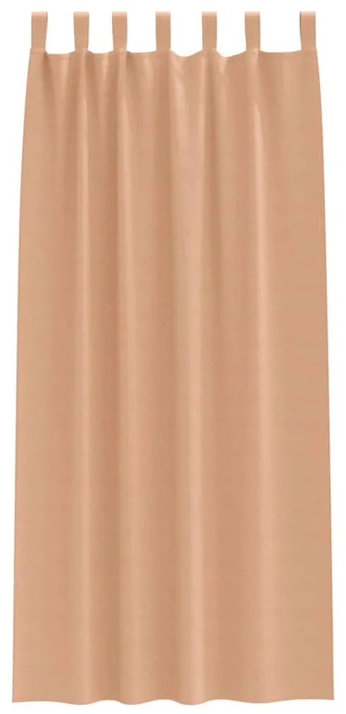 vidaXL Κουρτίνες 2 pcs Ανοιχτό καφέ 245x140εκ. Πολυεστέρας