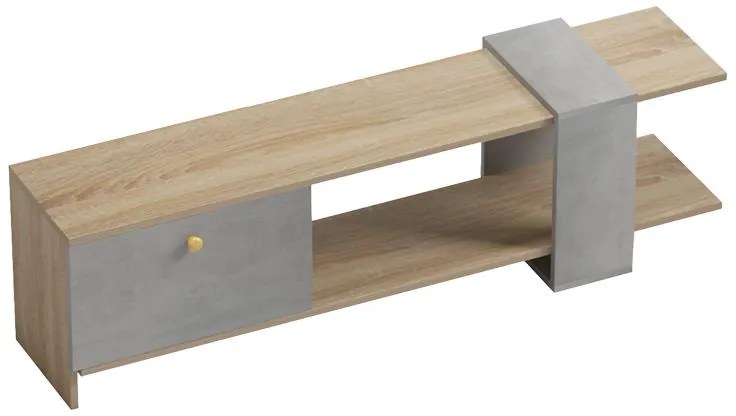 Έπιπλο τηλεόρασης Standi σε sonoma-γκρι cement απόχρωση 120x25x36.8εκ 120x25x36.8 εκ.