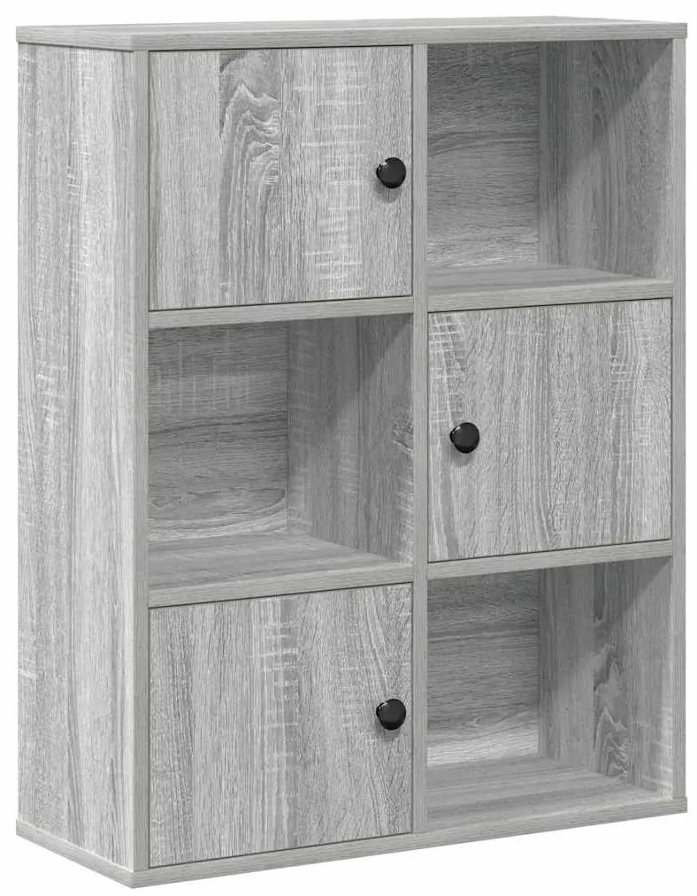 Βιβλιοθήκη Γκρι Sonoma 60x24x76,5 εκ. από Επεξεργασμένο Ξύλο - Γκρι
