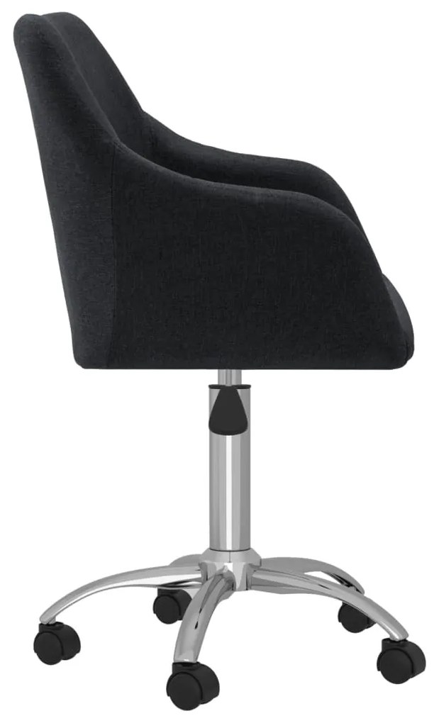 vidaXL Καρέκλες Τραπεζαρίας Περιστρεφόμενες 2 τεμ. Μαύρες Υφασμάτινες