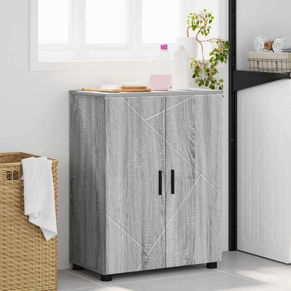 vidaXL Ντουλάπι Μπάνιου Γκρι sonoma 60 x 35 x 80 εκ Επεξεργασμένο ξύλο