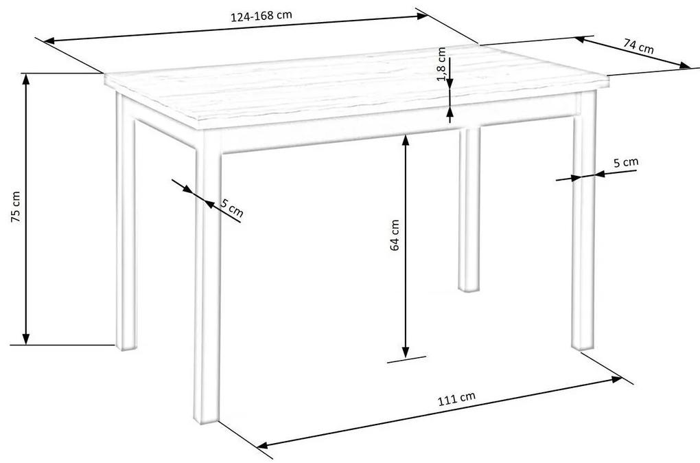 Τραπέζι Houston 965, Wotan δρυς, Μαύρο, 75x74x124cm, 34 kg, Επιμήκυνση, Πλαστικοποιημένη μοριοσανίδα | Epipla1.gr