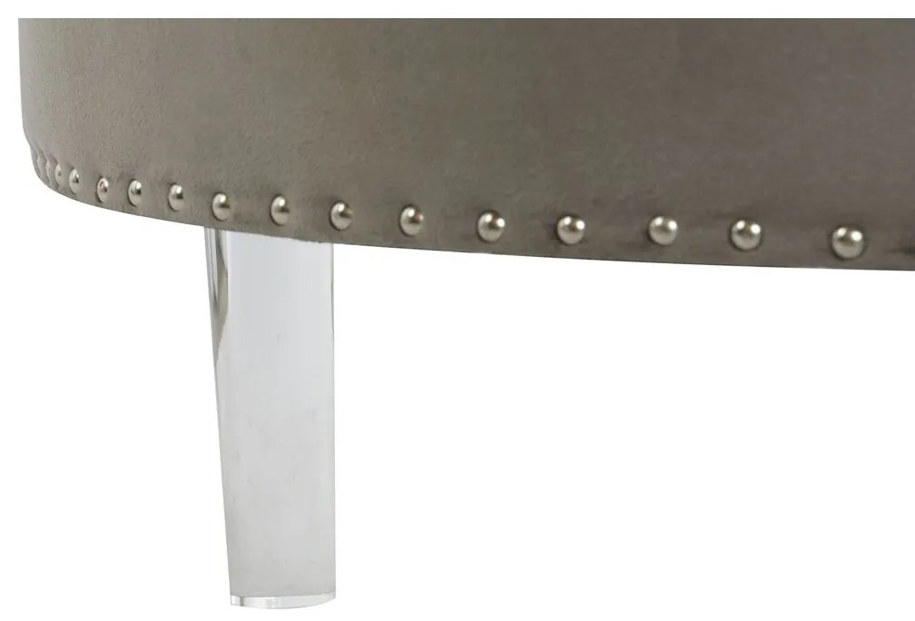 Σκαμπό DKD Home Decor Γκρι Ασημί Ξύλο MDF 80 x 80 x 43 cm