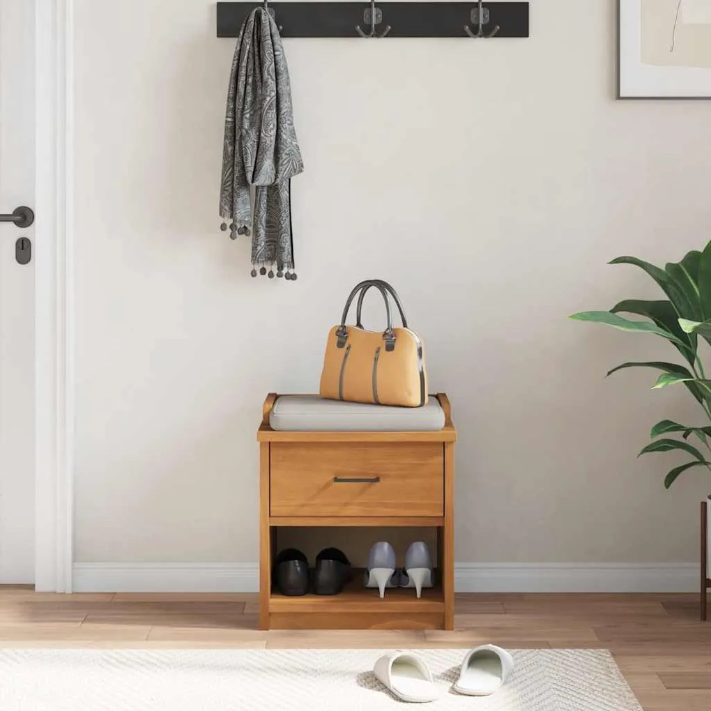 vidaXL Πάγκος διαδρόμου &quot;SANDNES&quot; 45x40x50 εκ.Πεύκο μασίφ ξύλο