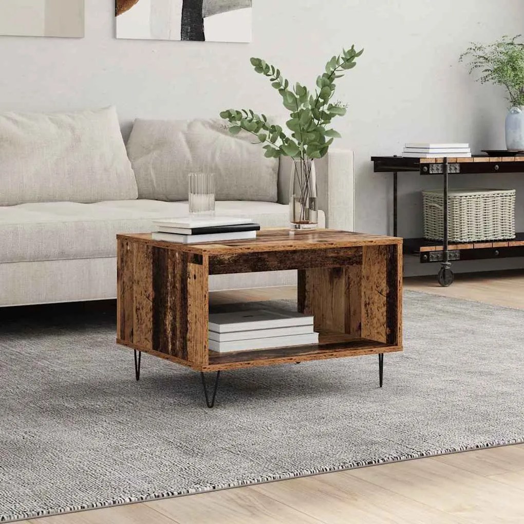 vidaXL Τραπεζάκι σαλονιού Παλαιό ξύλο 60 x 50 x 40 εκ