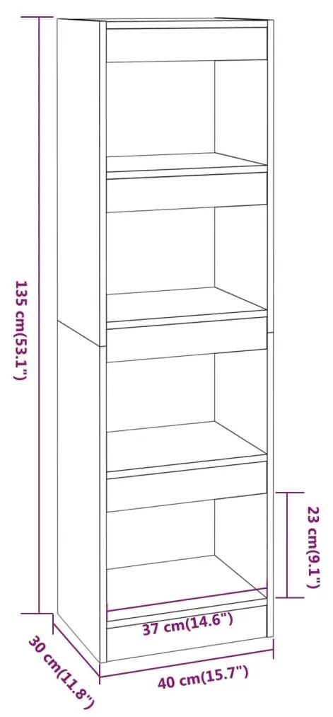 ΒΙΒΛΙΟΘΗΚΗ/ΔΙΑΧΩΡΙΣΤΙΚΟ ΧΩΡΟΥ ΓΚΡΙ SONOMA 40X30X135 ΕΚ. 813591