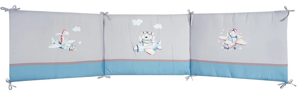 Πάντα Κούνιας Microfiber 45x195εκ. Essential 8851 Μπεζ-Μπλε-Γκρι Greenwich Polo Club