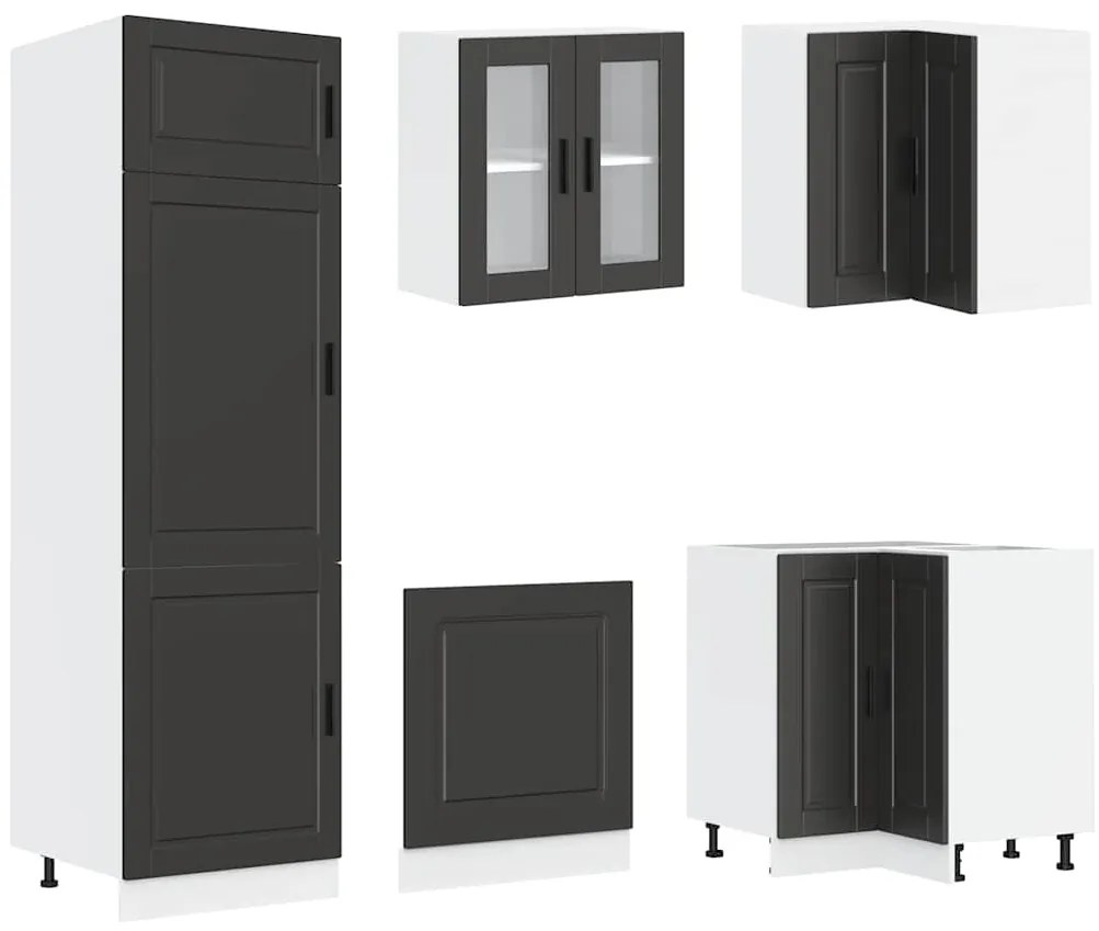 vidaXL Σετ Ντουλάπια Κουζίνας 14 Τεμαχίων Porto Επεξεργασμένο Ξύλο