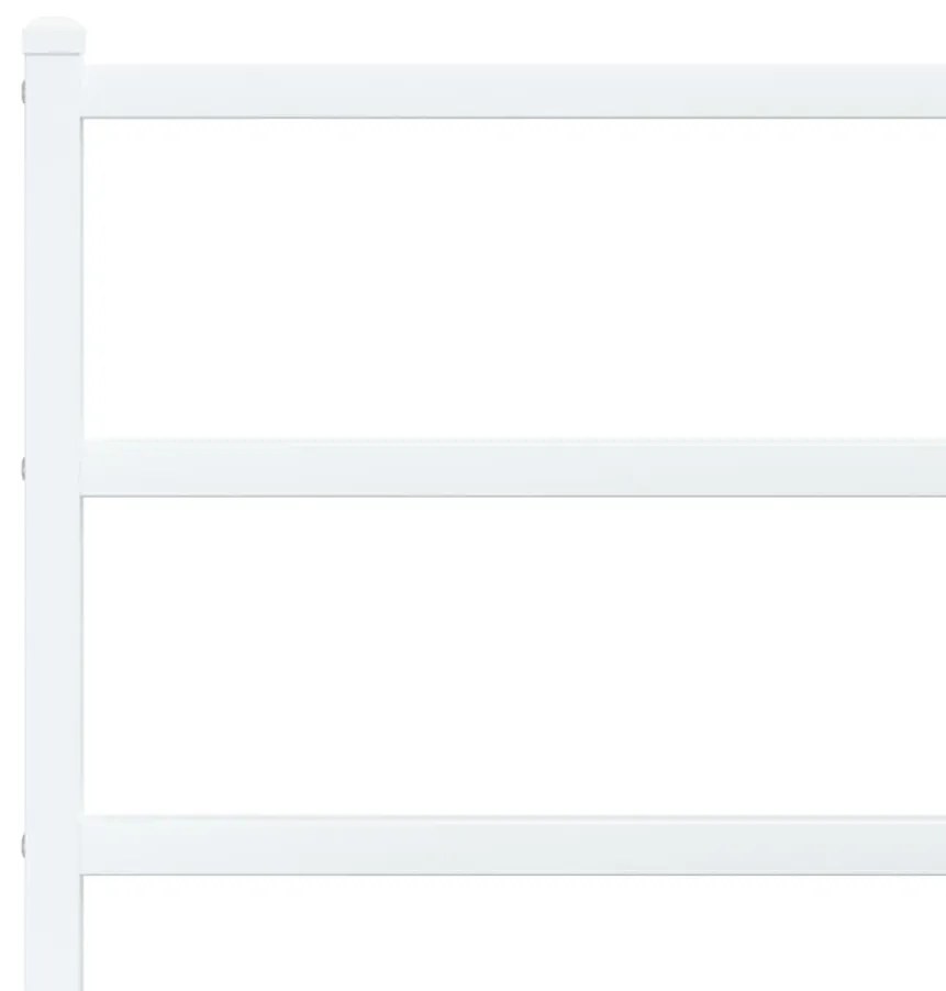 Πλαίσιο Κρεβατιού με Κεφαλάρι Λευκό 90 x 200 εκ. Μεταλλικό - Λευκό