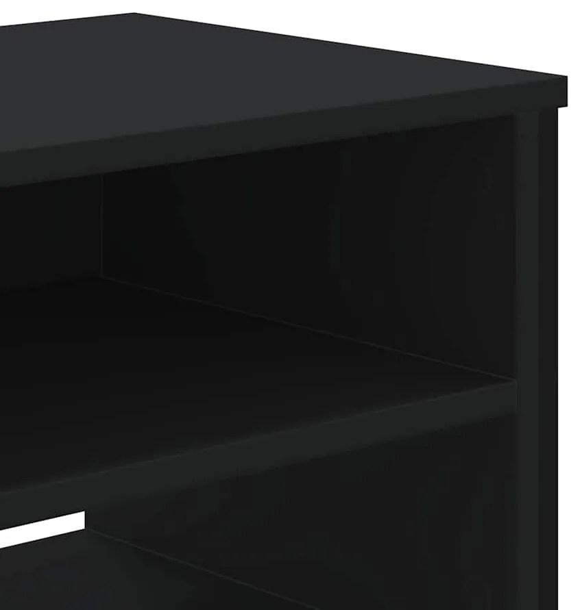 vidaXL Έπιπλο Τηλεόρασης Μαύρο 122 x 34 x 41 εκ. Επεξεργασμένο Ξύλο