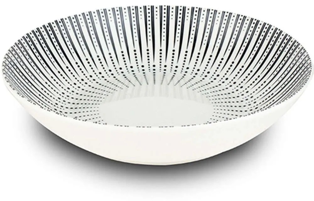 Πιάτο Σούπας Iris 10-099-313 Φ20x4,5cm White-Black Nava Porcelain