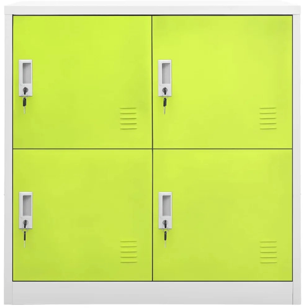 vidaXL Φοριαμοί 5 τεμ. Ανοιχτό Γκρι/Πράσινο 90x45x92,5 εκ. Ατσάλινοι