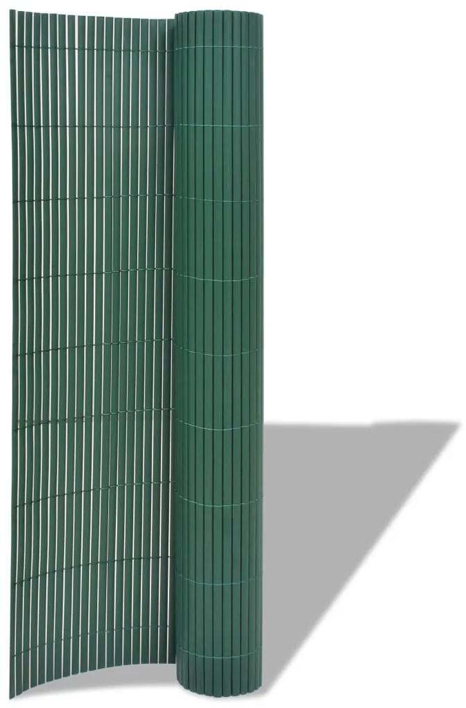 vidaXL Περίφραξη Κήπου Διπλής Όψης Πράσινη 90 x 300 εκ. από PVC