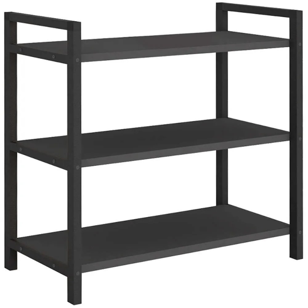 Παπουτσοθήκη Navari 0212541 66x36x70cm Black-Anthracite Melamine, Metal
