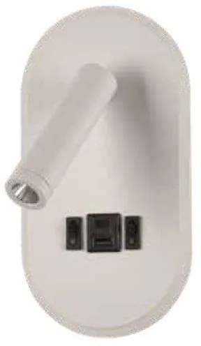 Φωτιστικό Τοίχου - Απλίκα 43041-White 15x8cm 2xLed 3/9W 3000K White Inlight