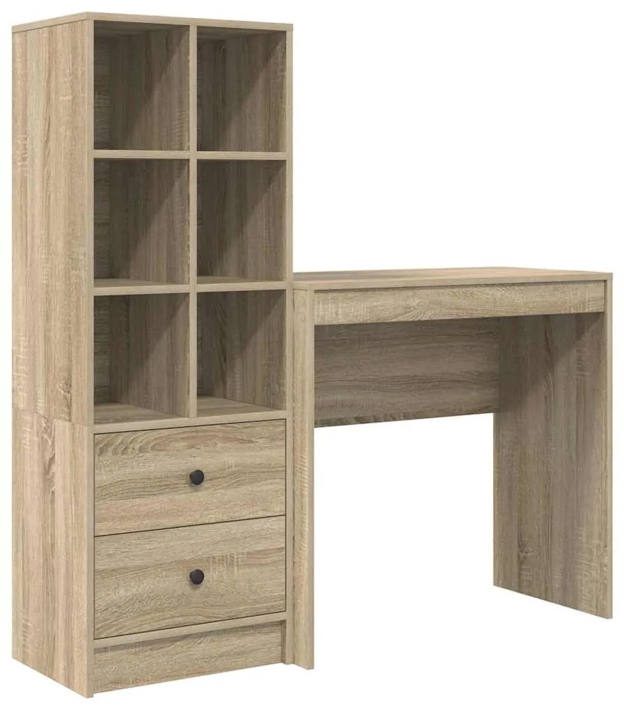 vidaXL Γραφείο με αποθηκευτικό χώρο 2 pcs Δρύς Sonoma 80 x 40 x 76 εκ.