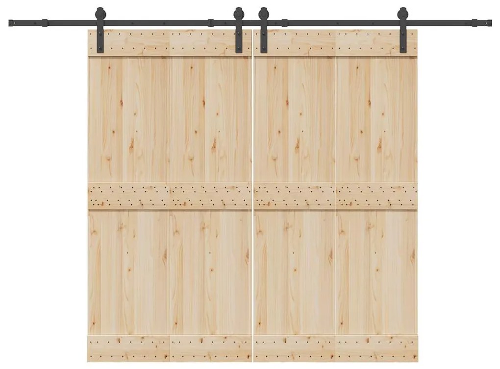 Μηχανισμός Συρόμενης Μεσόπορτας Μαύρος 305 εκ. Ατσάλινος