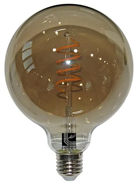 Adeleq Led Λάμπα Cog Spiral Globe Φ95 Smoky Ε27 6W Ντιμαριζόμενο Θερμό 13-279596009