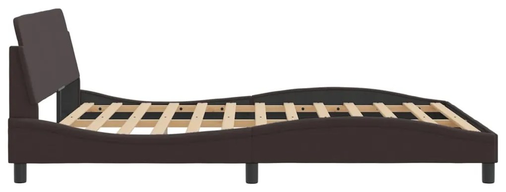 vidaXL Σκελετός Κρεβατιού Dover Σκ. Καφέ 160x200 εκ. Υφασμάτινο