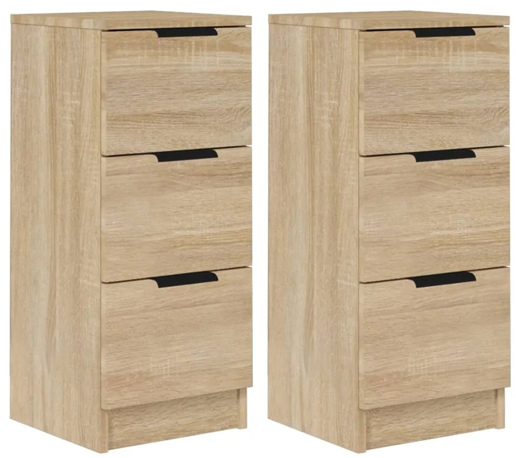 vidaXL Ντουλάπια 2 τεμ. Sonoma Δρυς 30x30x70 εκ. Επεξεργασμένο Ξύλο