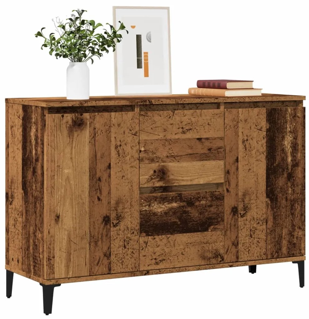 Ραφιέρα Όψη Παλαιού Ξύλου 102x35x70 εκ. Επεξεργασμένο Ξύλο