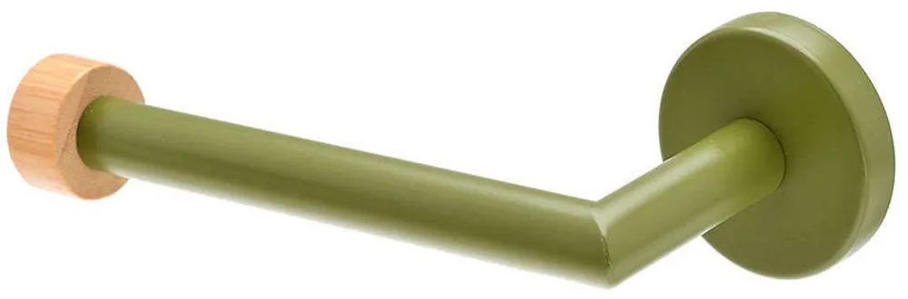 Χαρτοθήκη Bamboo Essentials 02-14773 18,3x5,3x7,2cm Olive Estia Metal,Bamboo