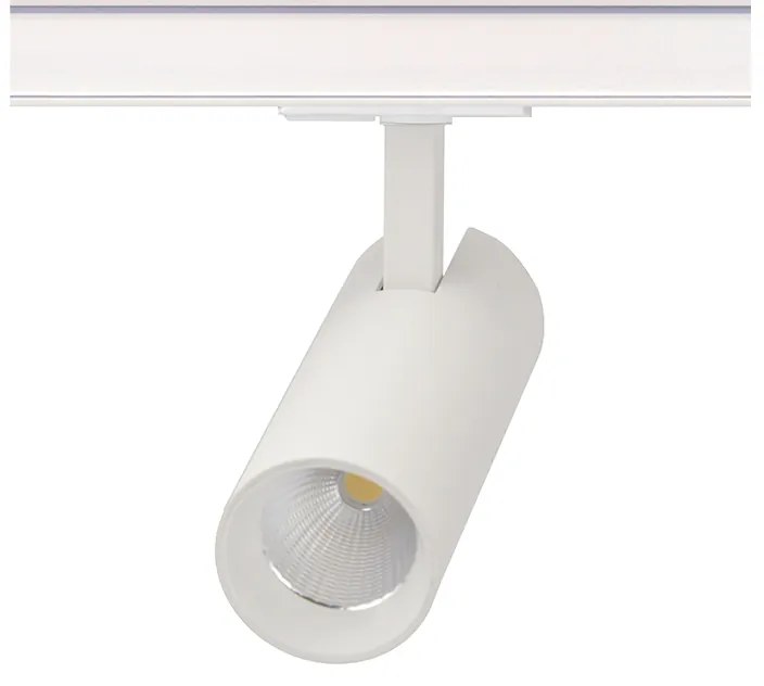 SAND WHITE LED TRACK LUMINAIRE 10W 4000K 1-PHASE 36° 1050LM 230V AC Ra80 Φ55*153MM 5YRS - SOLINE1040W2 - SOLINE1040W2