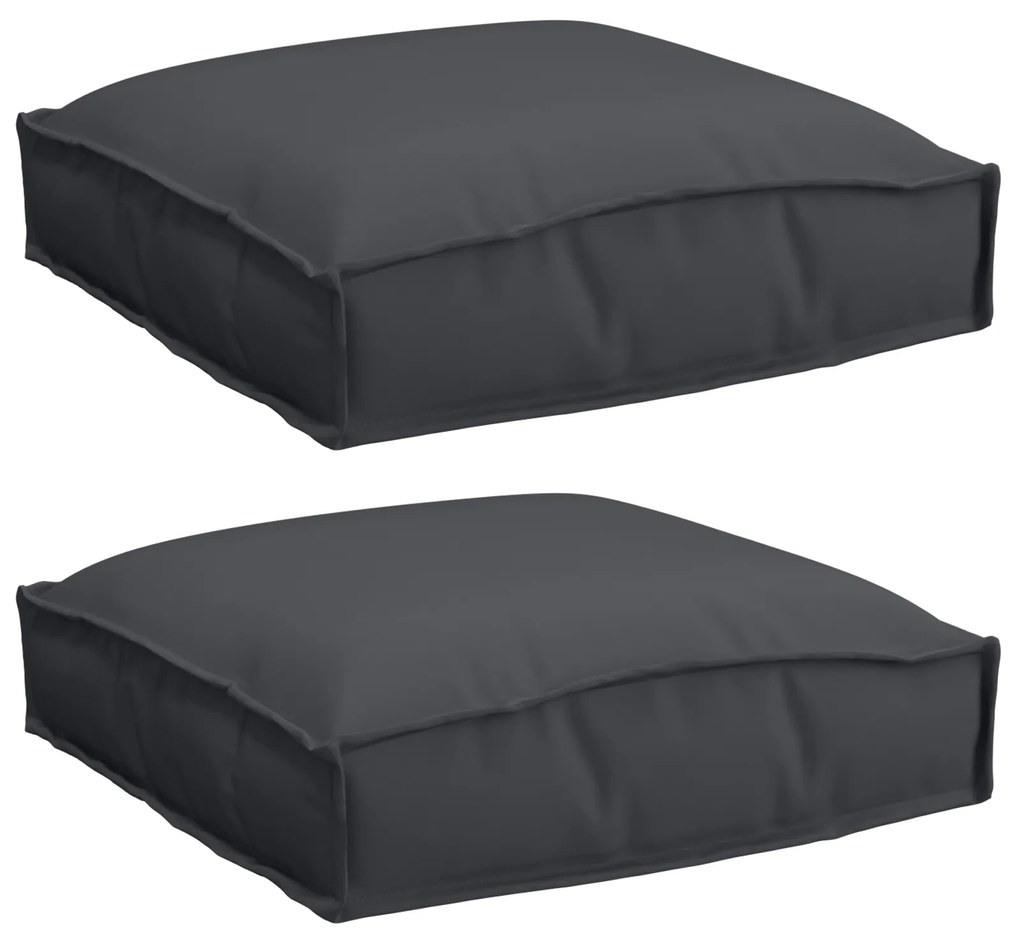 vidaXL Μαξιλάρι παλέτας για κάθισμα 2 pcs Μαύρο 40 x 40 x 8 εκ.