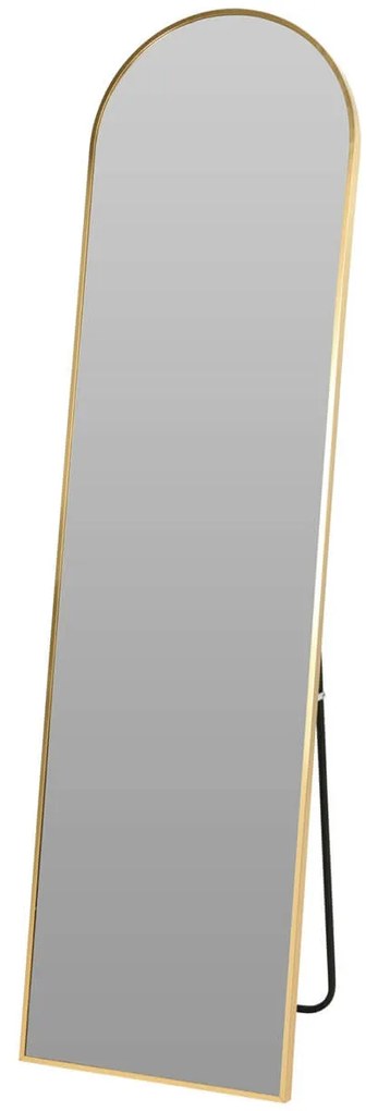 Διακοσμητικός καθρέφτης δαπέδου οβάλ, με διαστάσεις 40x2.5x150cm - Χρυσό