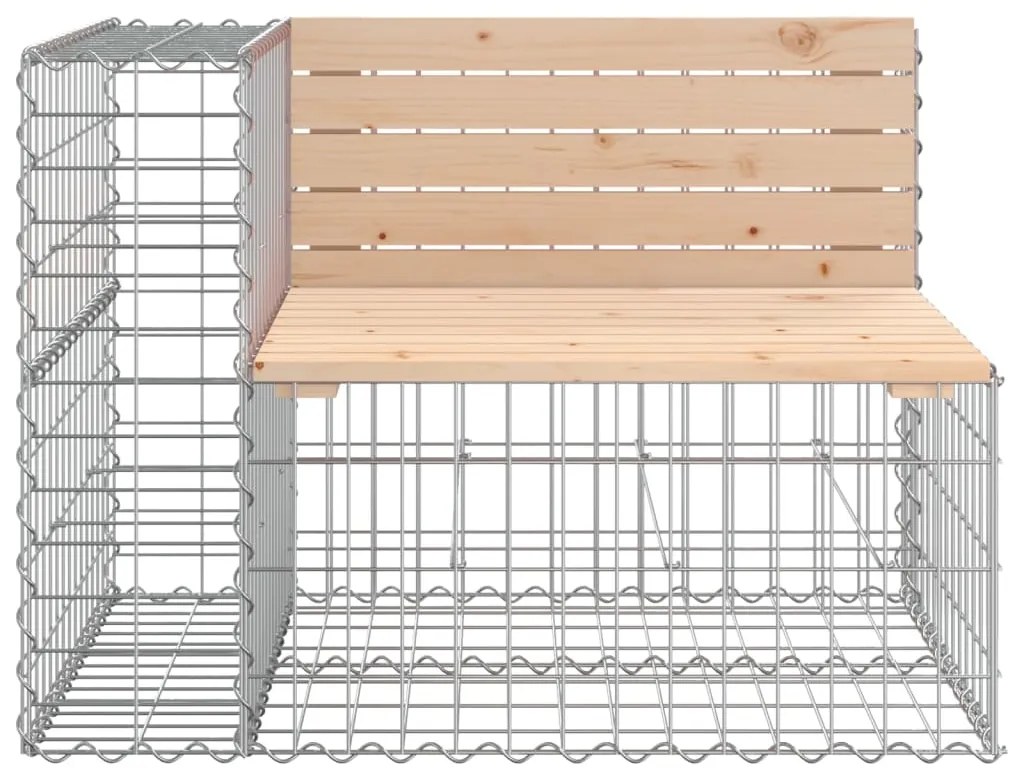 Παγκάκι Κήπου Συρματοκιβώτιο 184x71x65,5εκ. Μασίφ Ξύλο Πεύκου - Καφέ