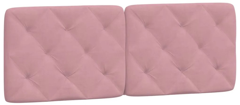 vidaXL Κρεβάτι με Στρώμα Ροζ 140x200 εκ. Βελούδινο