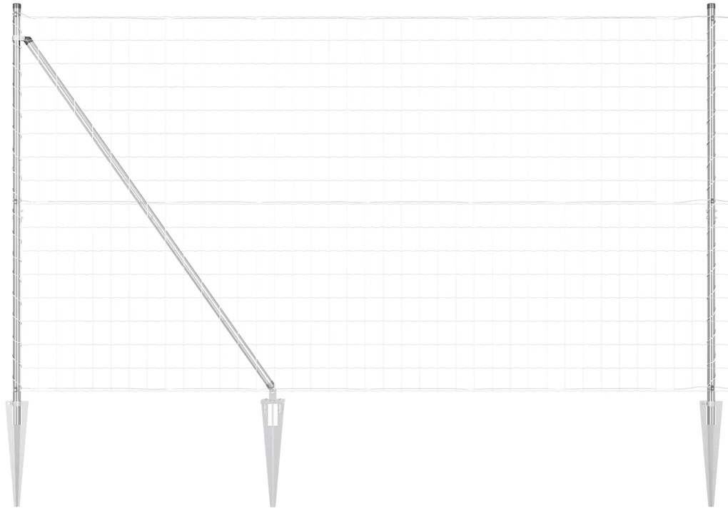 vidaXL Euro Fence με 7 στήλες 1.5x10 μ Γαλβανισμένο Ατσάλι