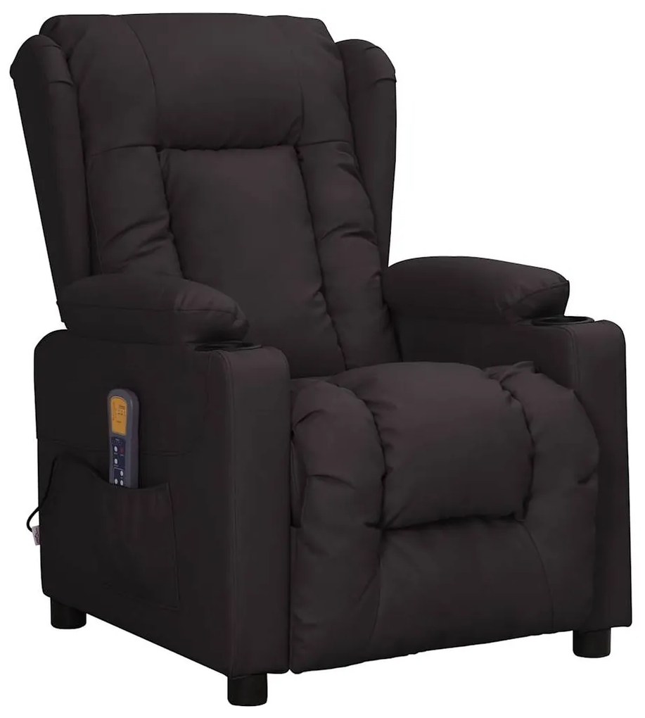 Πολυθρόνα Μασάζ Μαύρη από Συνθετικό Δέρμα