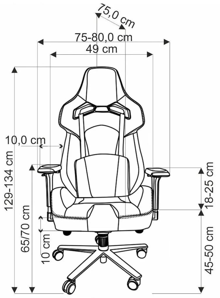 Καρέκλα gaming Houston 1619, Μαύρο, 129x80x75cm, 30 kg, Με μπράτσα, Με ρόδες, Μηχανισμός καρέκλας: Μηχανισμός multiblock | Epipla1.gr